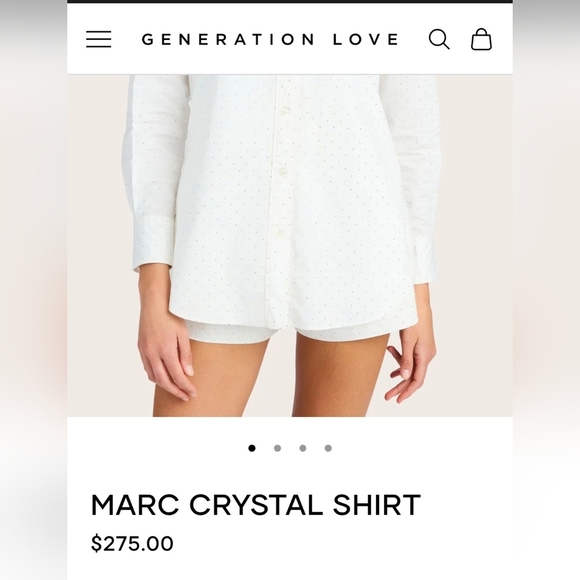 Generation Love Marc Crystal Shirt And Amy Crystal Short Set NWT - Picture 7 of 8